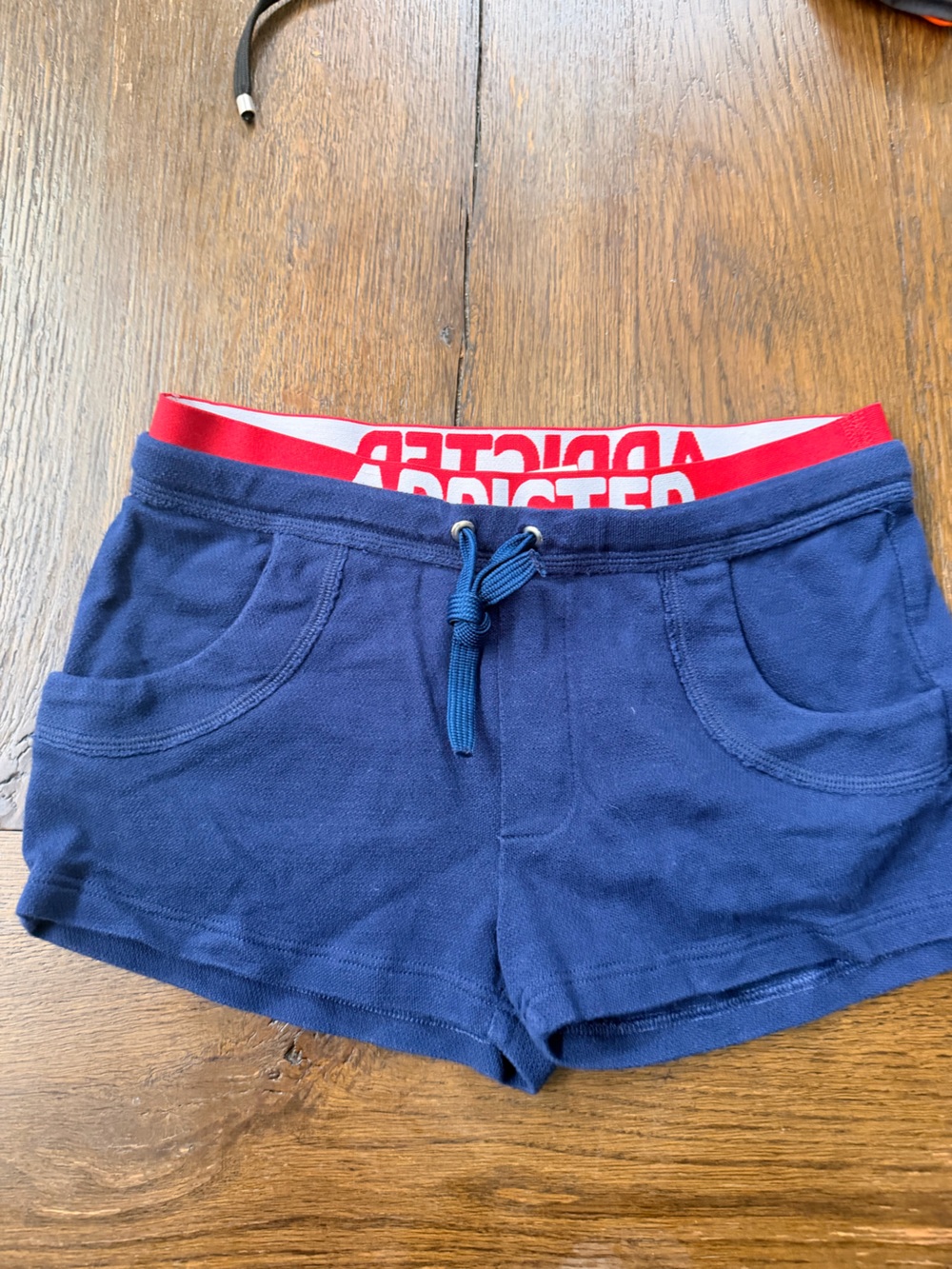 Addicted Brands Navy Swim Shorts with Red Branded Waistband